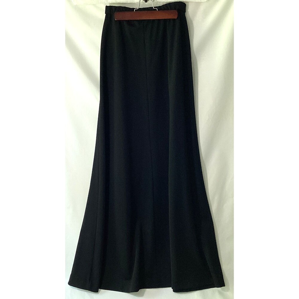 Vintage Black Maxi Skirt 70s 80s Koret of California  Boho Prairie Goth S